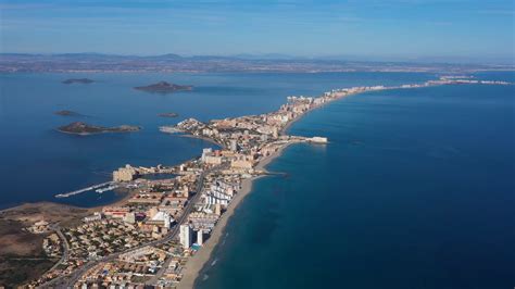 La Manga Del Mar Menor Aerial Large View Spain Resort Mediterranean Sea