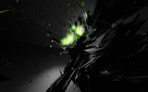 Black And Neon Green Wallpaper By Theonlydragonfox On