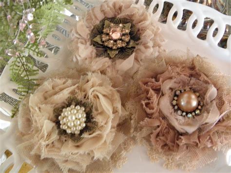 Check out our shabby chic flower selection for the very best in unique or custom, handmade pieces from our shops. Pin on Fabric flowers