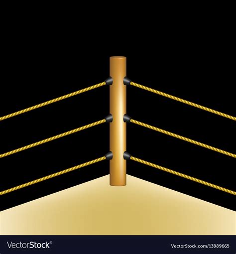 Boxing Ring With Brown Ropes Royalty Free Vector Image