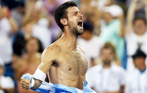 Novak Djokovic Flaunts His Bare Torso After Winning Tournament Naked Male Celebrities