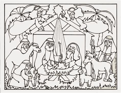 Dibujo Del Nacimiento De Jesus Para Colorear ~ Dibujos Cristianos Para