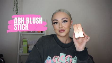 abh stick blush latte and peachy keen review and demo youtube