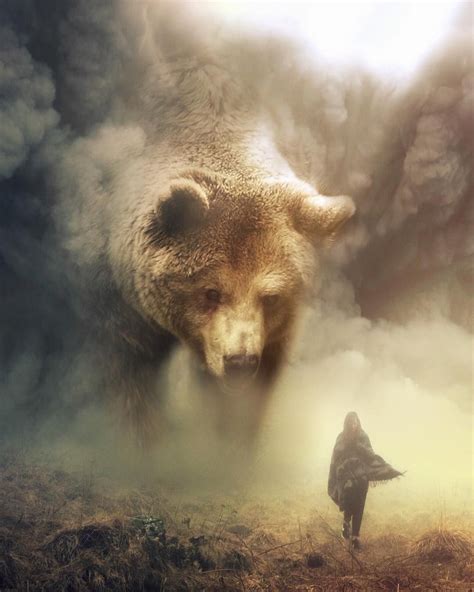 🐻 Misty Grizzly 📷 Photo By Ebenism Giant Animals Bear Art