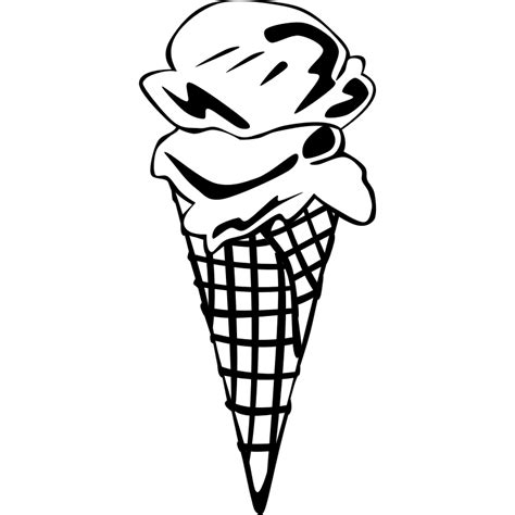 Melting Ice Cream Cone Clipart Black And White Clip Art Library
