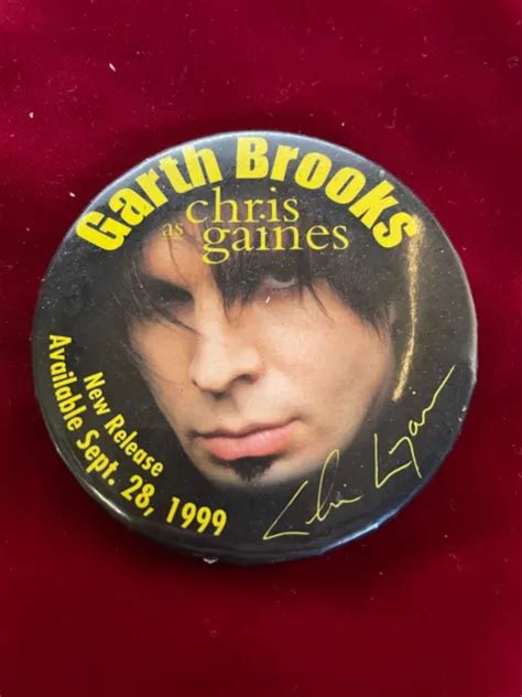 Garth Brooks Chris Gaines Album Release Promo 1999 Pinback Button 3 Music 699 Picclick