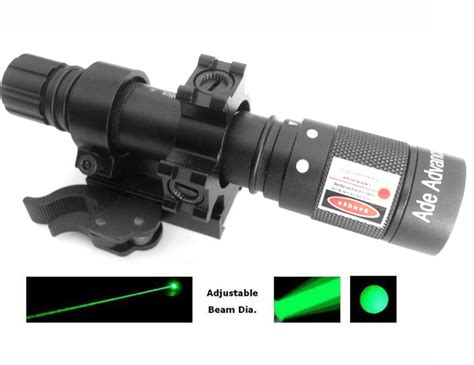 Adjustable Green Laser Flashlight Designator Illuminator Quick Release