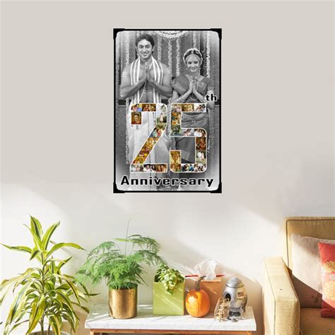 25th wedding anniversary photo collage. Number Photo Collage Frame | Marriage anniversary gifts, Silver wedding anniversary gift ...