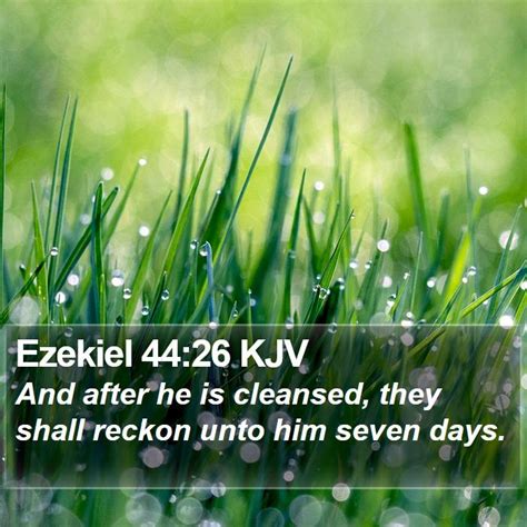 Ezekiel 4426 Kjv And After He Is Cleansed They Shall Reckon Unto