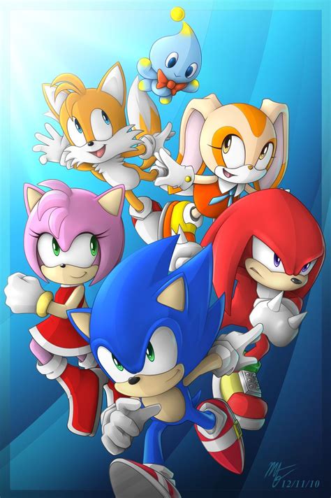 Sonic And Friends By Vegacolors On Deviantart Sonic Sonic And Amy