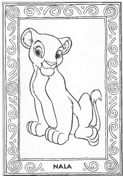 Simba And Nala Coloring Page