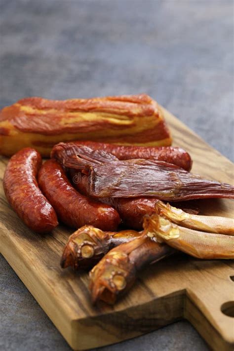 Homemade Smoked Foods Stock Photo Image Of Meat Home 224431420