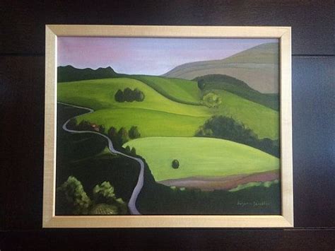 Original Landscape Oil Painting Rolling Hills Country Side Etsy