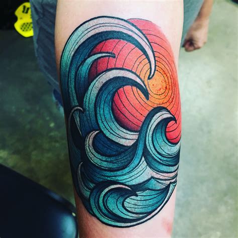 Wave Tattoo By Jason Lawyer Tribal Wave Tattoos Tattoos Waves Tattoo