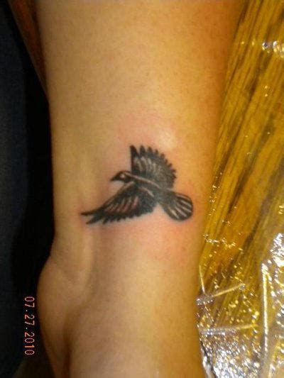 Little Raven Tattoo On Wrist