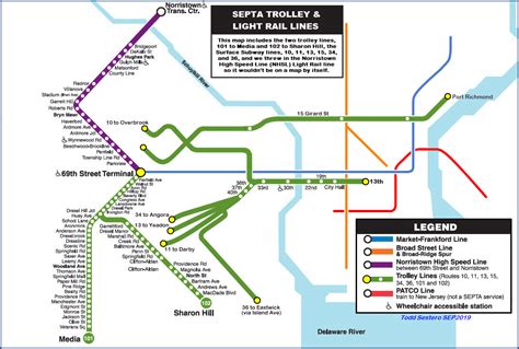 Septas Rail Lines Maps