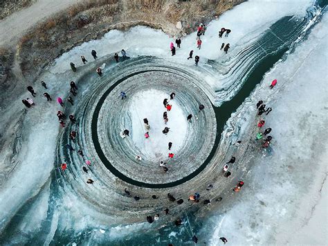 Mysterious Ice Circle Draws Crowds Cn