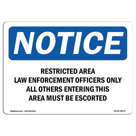 Signmission Restricted Area Law Enforcement Officers Sign Wayfair