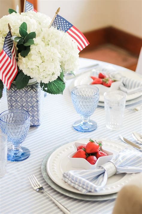 Simple 4th Of July Tablescape Diary Of A Debutante In 2020 Fourth