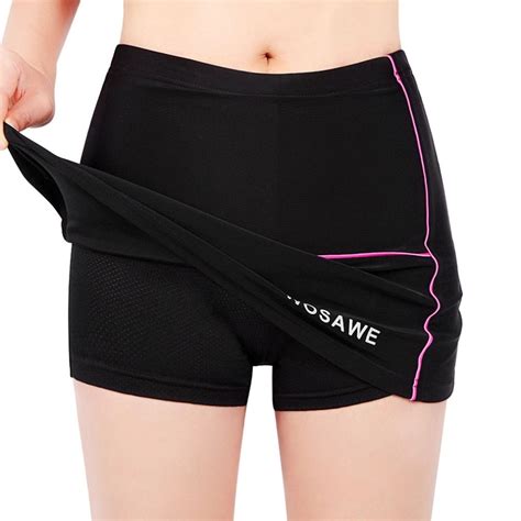 Wolfbike Women Cycling Shorts Skirts 4d Padded Gel Black Underpant Bicycle Bike Underwear Size S