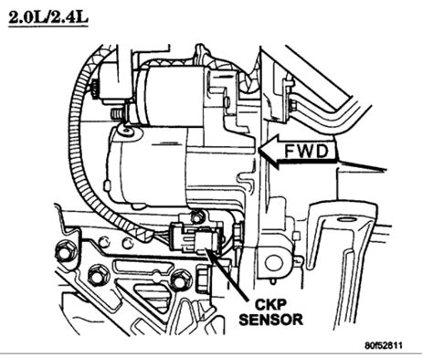 Where Is The Crankshaft Position Sensor Located On A 2004 24l