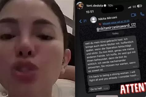 Isi Chat Whatsapp Sumpah Serapah Nikita Mirzani Ke Ibunda Antonio Dedola Suami Geram Sebut