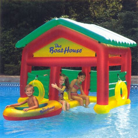 Swim N Play Boathouse Floating Habitat Toys And Games Swimming Pools