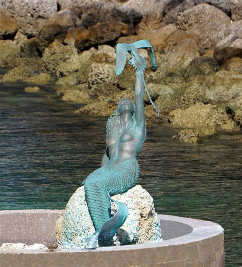 The Mermaid Statue on Coco Cay in the Bahamas - Mermaids of Earth
