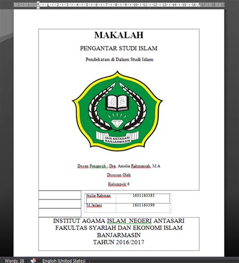 Contoh Pembuatan Cover Makalah Yang Benar Informasi And Tips