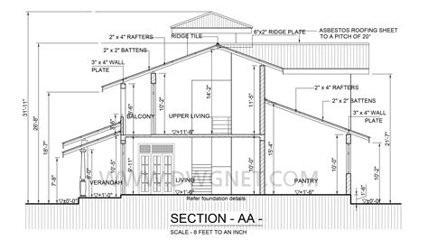 House Plan Section Dwg Net Cad Blocks And House Plans