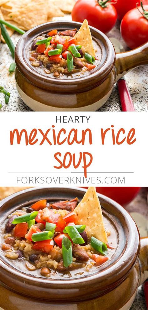 Some may refer to this as a spanish rice , but i tend to think of spanish rice as more of a yellow rice, thanks to the addition of saffron. Mexican Rice Soup | Recipe | Food recipes, Whole food ...