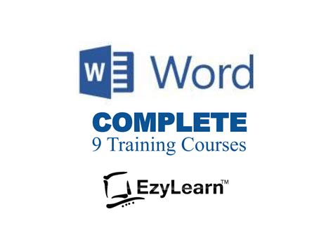 Microsoft Word Complete Training Course Package Ezylearn Myob And Xero