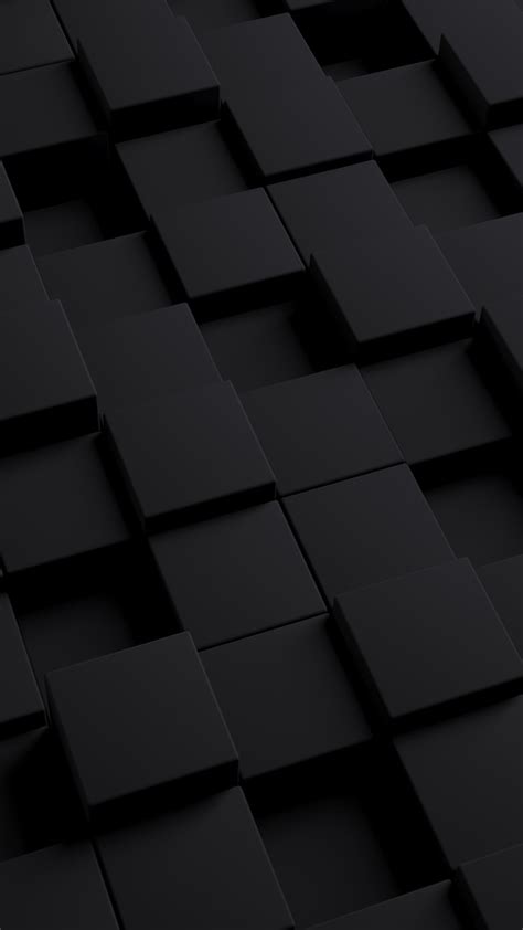 1080x1920 1080x1920 Black 3d Abstract Cube Hd Simple Background