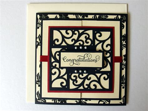 Handmade Elegant Wedding Congratulations Card Ginger Cat Cards