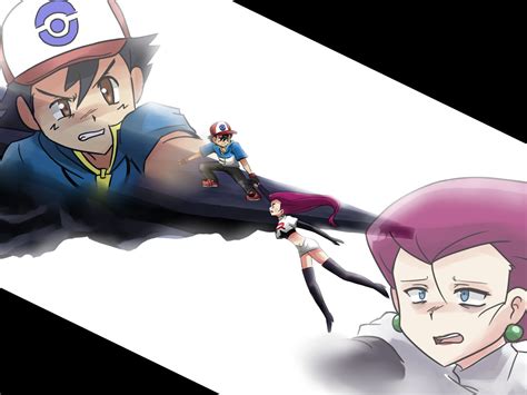 party party party hard [image fanart of ash ketchum and jessie from