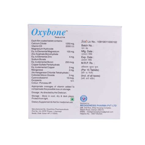 Oxybone Tablet 10s Price Uses Side Effects Composition Apollo