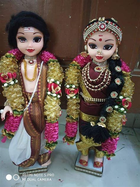 Indian Dressed Couple Dolls Indian Wedding Couple Couples Doll Wedding Doll