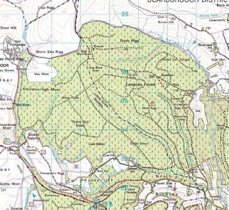 North Yorkshire Moors Laminated National Park Wall Map