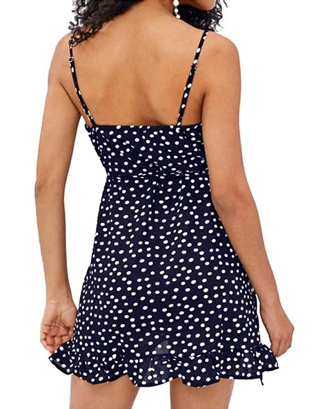 style dome womens polka dot summer dress beach dress mini 2 navy size small if ebay