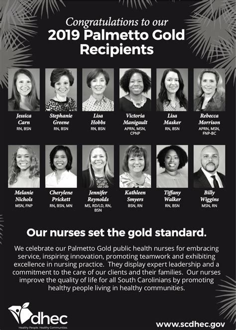 Dhec Employees Win Big At The 2019 Palmetto Gold Nurse Awards And Gala