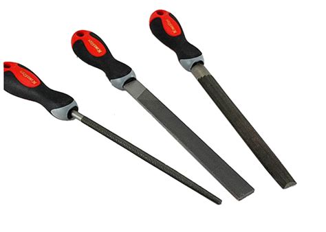 8200mm Medium Cut Steel Professional 3pc File Set Flat Round Half Round