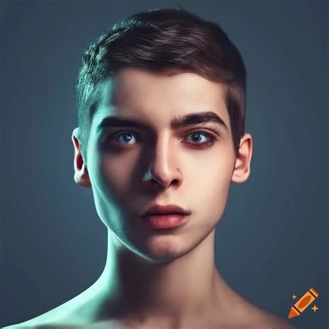 Close Up Portrait Of A Young Man With Captivating Eyes