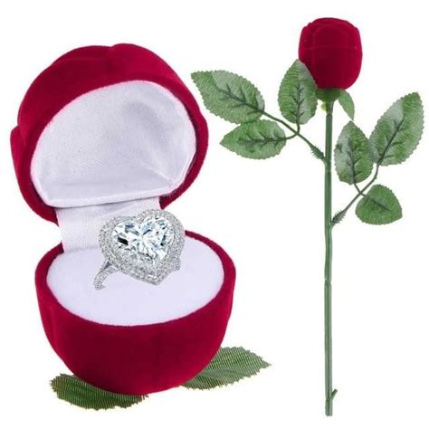 Foldable Rose Ring Box For Women Wedding Valentine T Box Jewelry