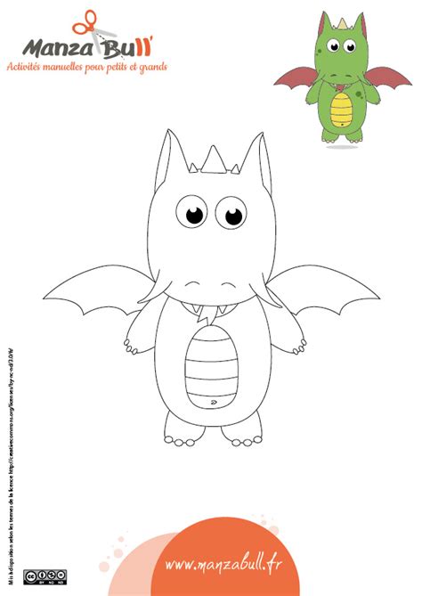 Coloriage dragon  ManzaBull'