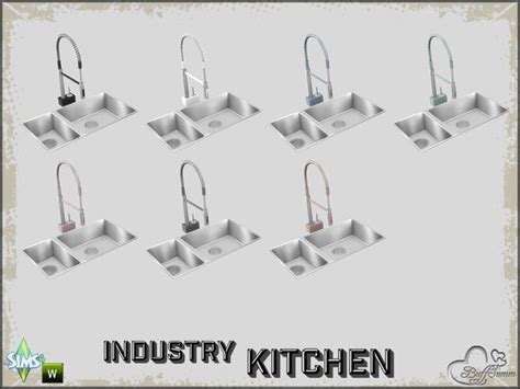 Buffsumms Kitchen Industry Sink Sims 4 Kitchen Sims 4 Cc Furniture