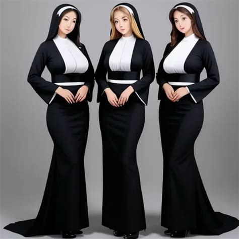 Change Images Grown Up Pretty Face Japanese Nuns Posing