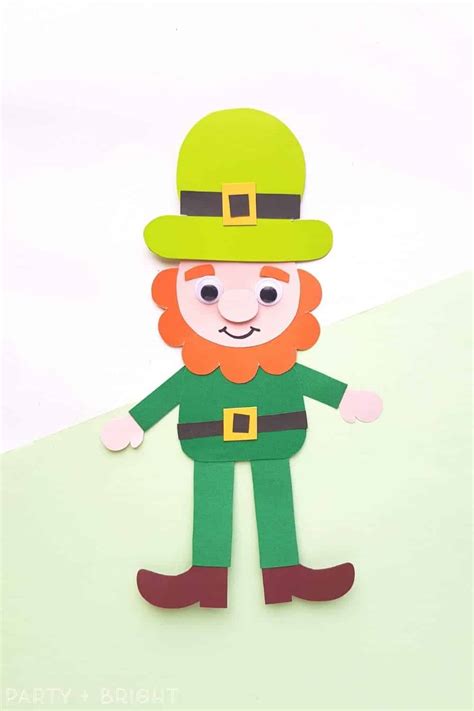 Free Printable Leprechaun Template Easy St Patricks Day Paper Craft