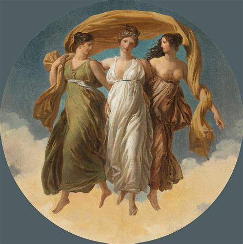 The Three Graces Painting By Alexandre Evariste Fragonard Pixels