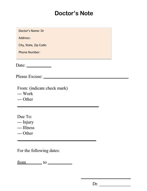 Fake Doctors Note Template Free Download Now Free Sample Example Format Templates Free