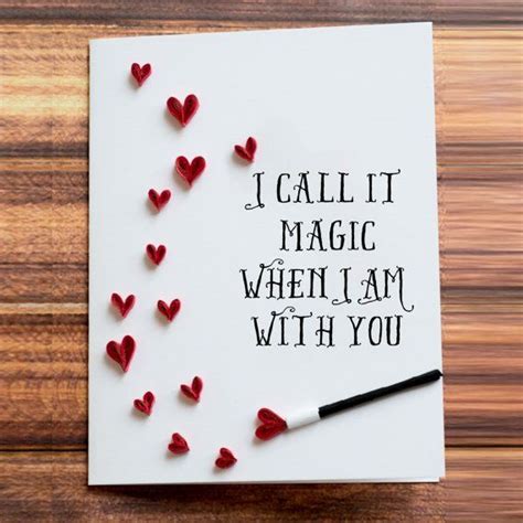 Greeting Card. I call it Magic when I am with you. Heart ... Valentine's day gift ideas for your husband.